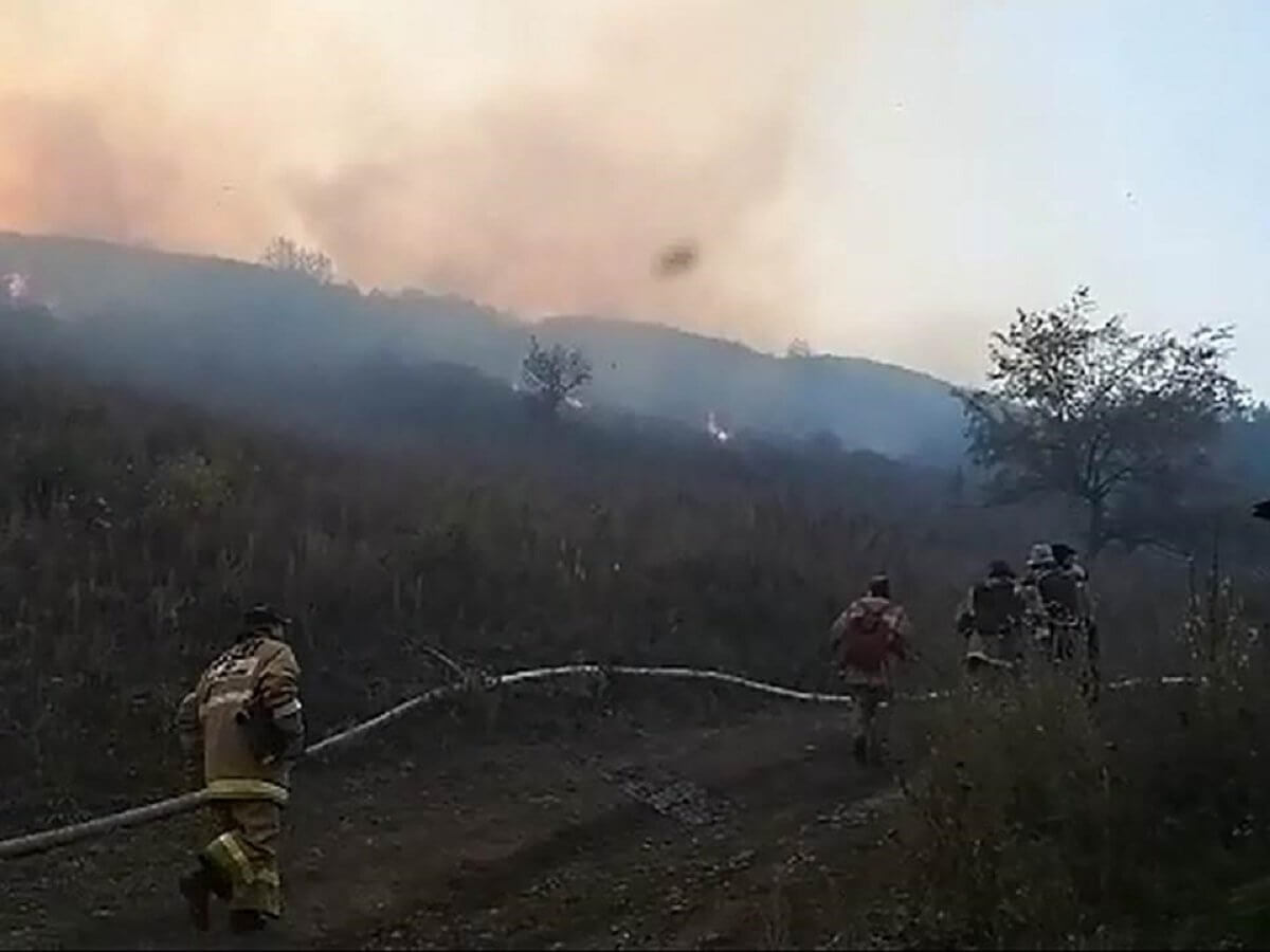 Пожар вспыхнул на востоке Казахстана: началась эвакуация одного из сел