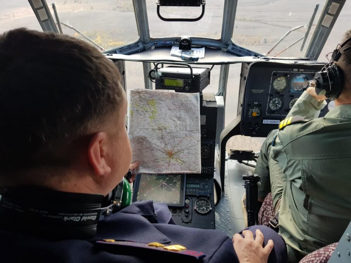 Пожар в нацпарке «Бурабай»: к тушению задействовали вертолет