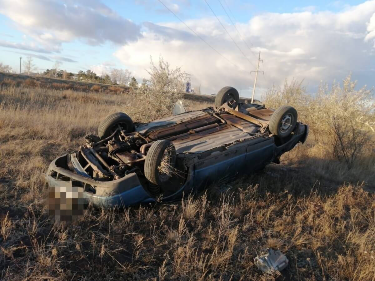 Опрокинулся на угнанном авто житель Акмолинской области