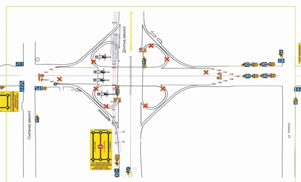В Астане ограничат движение на главной транспортной развязке