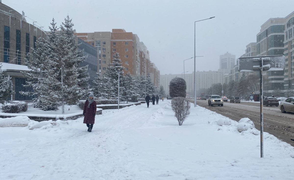 Сильные снегопады принесет антициклон в Казахстан